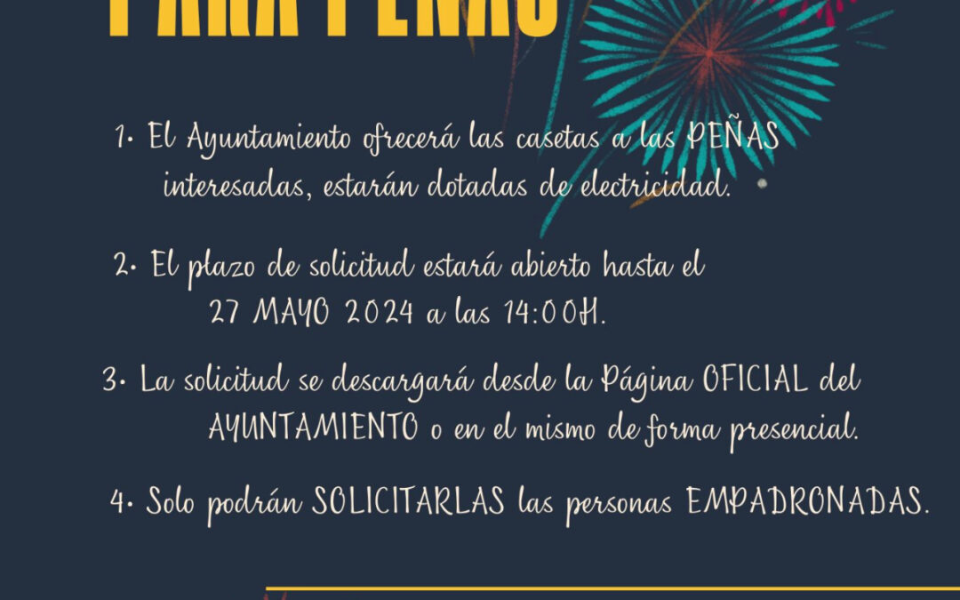 Cesión de espacio público para la instalación de casetas durante las fiestas locales