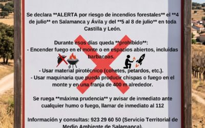 AVISO IMPORTANTE: Alerta por riesgo de incendios forestales
