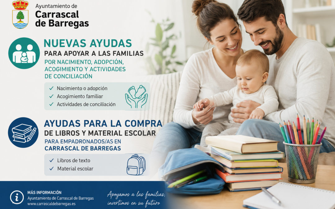 Nuevas ayudas del Ayuntamiento para libros y material escolar